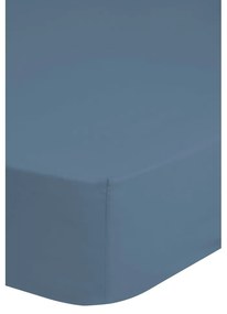 Cearșaf elastic din bumbac satinat HIP, 140 x 200 cm, albastru