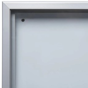 Vitrina cu informații interioare cu uși glisante SLIM 10 x A4 - spate tablă, aluminiu