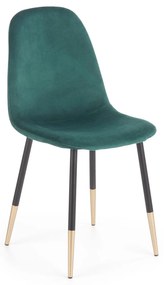 Scaun tapitat K379, verde, 45x48x88 cm