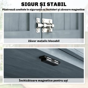 Outsunny Dulap de Exterior, Depozitare pentru Unelte cu 2 Rafturi | Aosom Romania