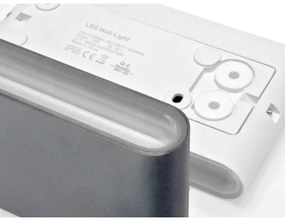 LED2 - Aplica de perete LED exterior FLAT 2xLED/3W/230V IP65 negru