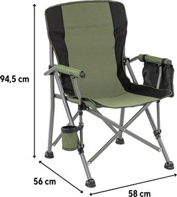 Leziter Fotoliu confort cu suport pentru pahare verde
