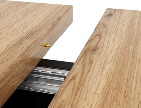 Masă extensibilă pentru dining cu picioare în formă de V, Culoare naturală | Aosom Romania