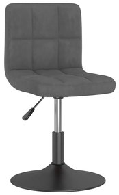 vidaXL Scaun de bucătărie pivotant, gri închis, catifea