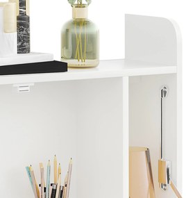 HOMCOM Birou suspendat, masă de perete rabatabilă și birou de perete cu depozitare - 77 x 20 x 51 cm | Aosom Romania