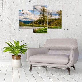 Tablou - Barcă pe lac (90x60 cm)