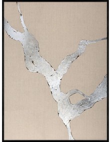 Tablou pictat manual 90x120 cm Wild Horizon Silver – Malerifabrikken