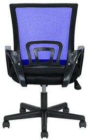 Scaun de birou rotativ cu cotiere-albastru