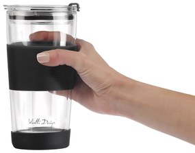Cană termos neagră 600 ml Fuori – Vialli Design
