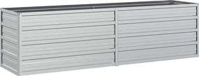 vidaXL Strat înălțat de grădină argintiu 160x40x45 cm oțel galvanizat