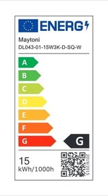 Spot LED incastrabil dimabil design tehnic Alpha alb 8,5x8,5cm, 3000K