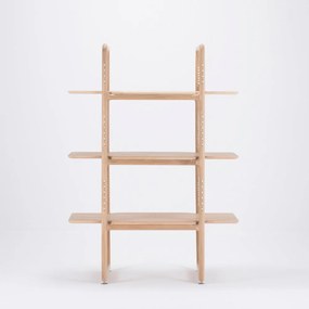 Bibliotecă din lemn masiv de stejar Gazzda Muse, înălțime 140 cm