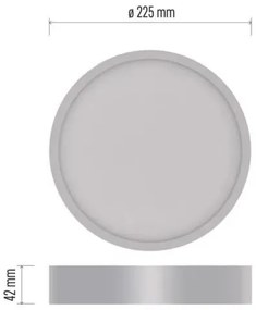 Plafonieră LED/21W/230V 3000/3500/4000K d. 22,5 cm alb