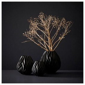 Vază din porțelan Morsø Flame, înălțime 15 cm, negru
