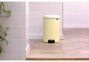 Cos cu pedala Brabantia NewIcon 649044, 20 L, Inchidere lina, Baza antiderapanta, Galben