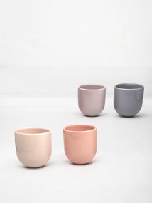 SET 4 PAHARE CAFEA CERAMICA NOVUM SPRINGTIME PASTEL 250ML