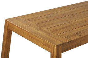 Set mobilier grădină LIVIGNO (lemn deschis) (cu bănci) (pentru 6 persoane). 1026905