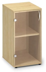 Dulap din sticlă îngustă joasă ProOffice 40 x 45,8 x 73,5 cm, stânga, pară sălbatică