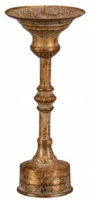 Sfeșnic metalic pe soclu Candela 23 cm, auriu, 23 cm