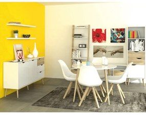 Comodă, stejar sonoma/alb, OSLO 75381
