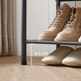 Dulapior incaltaminte TAYLOR ARTISAN cu structura neagra 75x71 cm, 3 rafturi