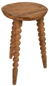 Masuta decorativa, din lemn reciclat, 34 cm, Campagne