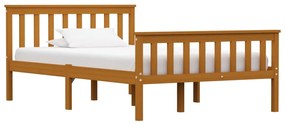 283240 vidaXL Cadru de pat, maro miere, 120 x 200 cm, lemn masiv de pin