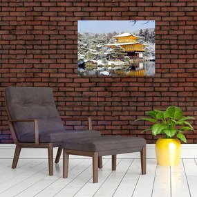 Tablou pe sticlă - Kinkakuji, Japonia (70x50 cm)