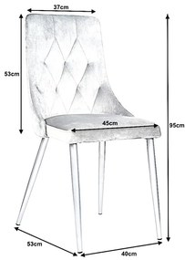 JAKS Scaun de sufragerie Caren velur bej închis