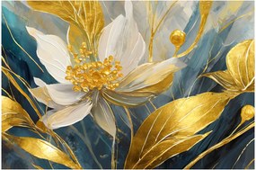 Tablou - Pictura de flori de aur (90x60 cm)