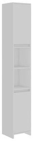 Dulap de baie, alb, 30x30x183,5 cm, PAL Alb, Fara maner, 1