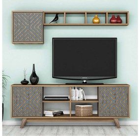 Mobilier living Ivonne (Nuc + albastru). 1089203