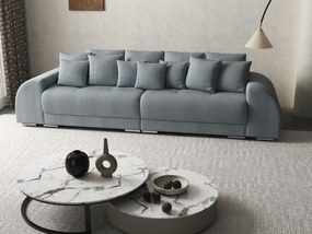 Canapea extensibilă dumonde cu 2 lăzi de depozitare si sezut confortabil din spuma high-density, Verona Zoom Grey 310x100 cm