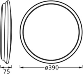 Osram - Plafonieră LED ORBIS DUBLIN, 24W/230V, Ø 39 cm, argintie