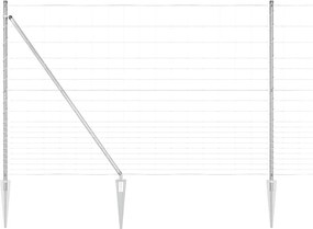 vidaXL Stâlp de gard. Galvanizat 25 x 1,6 m Oțel