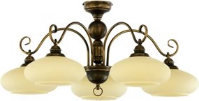 Brilagi - Lustră aplicată MOLLERO 5xE27/15W/230V Ø 84 cm bronz/patină