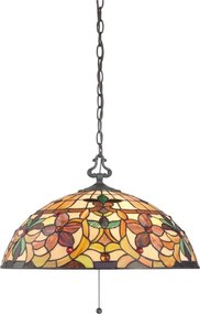 Elstead QZ-KAMI-P - Candelabru Tiffany KAMI cu lanț, 3xE27/60W/230V