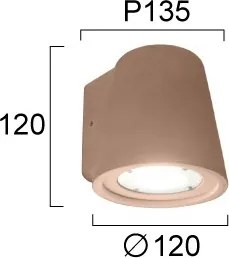 Aplica de perete KIARA 1xGU10/10W/230V, maro