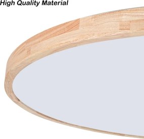 Brilagi - Corp de iluminat LED reglabil WOODLINE LED/100W/230V 3000-6000K stejar Ø 80 cm + telecomandă