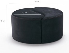 Taburet Alis Pouf negru