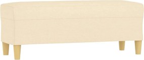 vidaXL Bancă, crem, 100x35x41 cm, textil