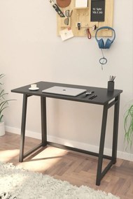 Birou pliabil cu cadru metalic Util Homs 80 x 50 x 75 cm,negru