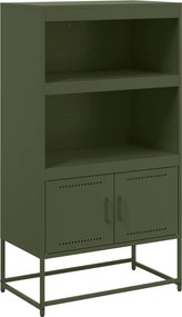 vidaXL Dulap înalt, verde măsliniu, 68,5x38,5x123,5 cm, oțel