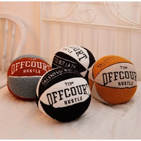 Pernă decorativă din material bouclé ø 25 cm Basketball – Mioli Decor
