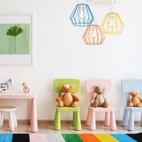 Lustră aplicată AUDREY 3xE27/60W/230V multicoloră