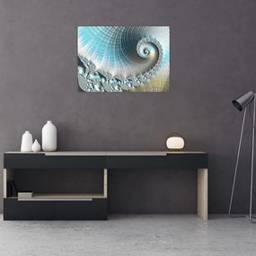 Tablou pe sticlă - Spirale texturate (70x50 cm)