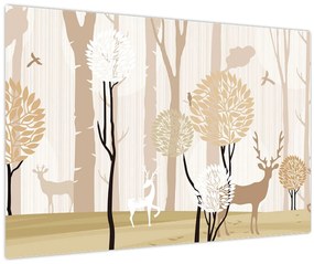 Tablou - Pădure ilustrată (90x60 cm)