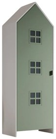 Dulap pentru Copii Căsuță, Verde, (MDF) – CASAMI – Vipack