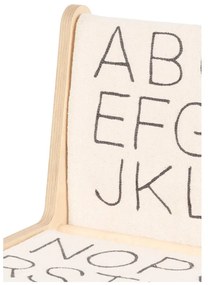 Scaun de copii bej/în culoare naturală ABC – Lorena Canals