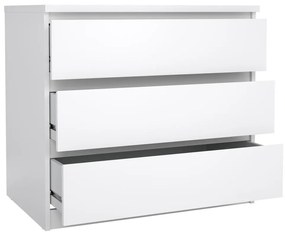 Comodă Simplicity 77 x 50 x 70 cm, alb lucios